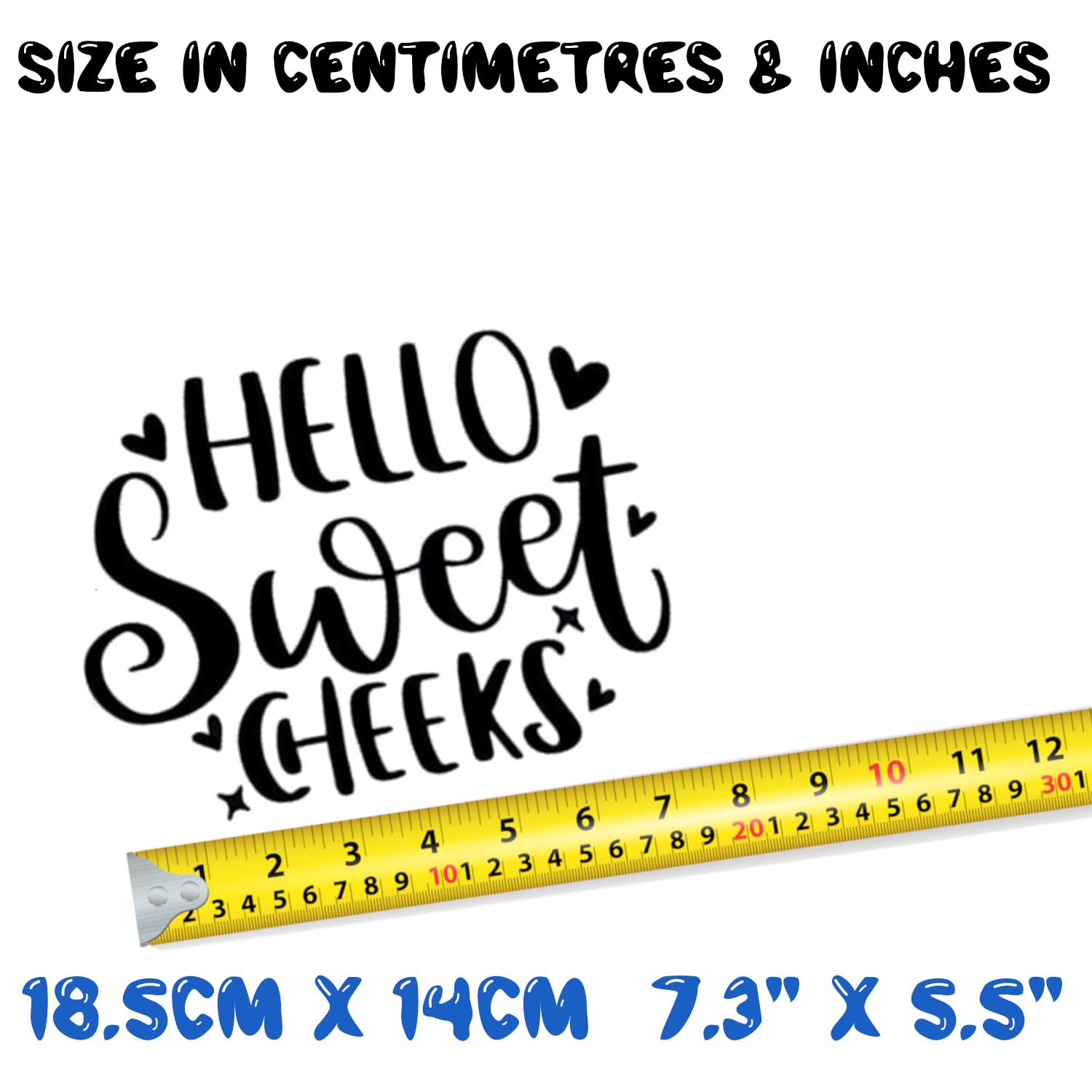 "Hello Sweet Cheeks" Funny Vinyl Toilet Lid Sticker - Bathroom Wall Decal Decoration