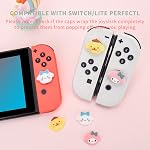DLseego Dog & Rabbit 6PCS Thumb Grips Caps Compatible with Switch Lite & Switch & Switch OLED Cartoon Soft Silicone Joy Con Cover Lovely 3D Analog Joystick Button Caps - Cute Mixed Pack