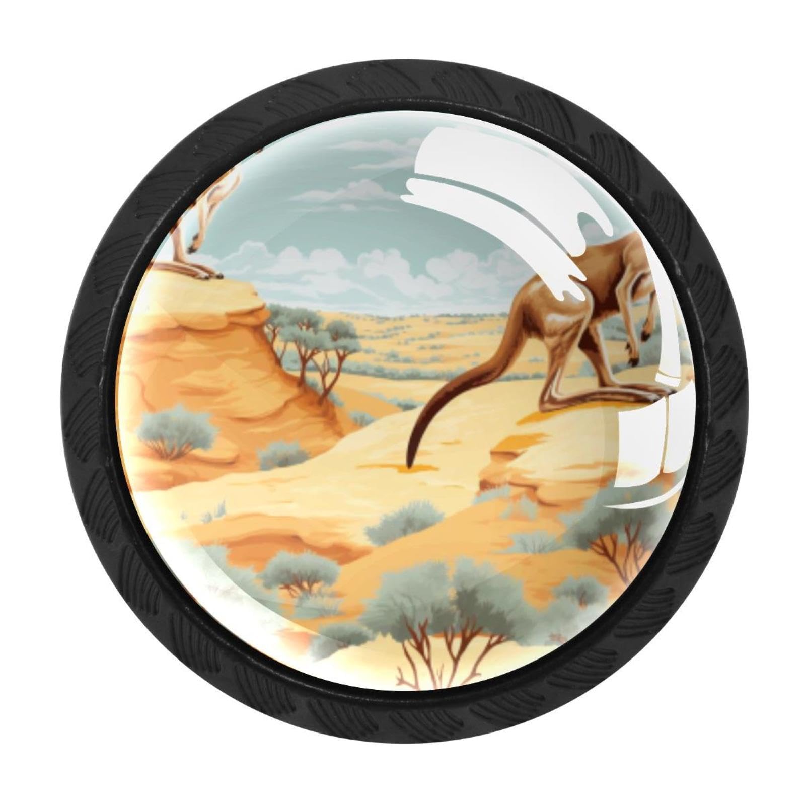 CHENZZZZ Kangaroo Cabinet Knobs 4 Pieces Drawer Kitchen Cabinets Dresser Cupboard Wardrobe Unique Pulls Handles