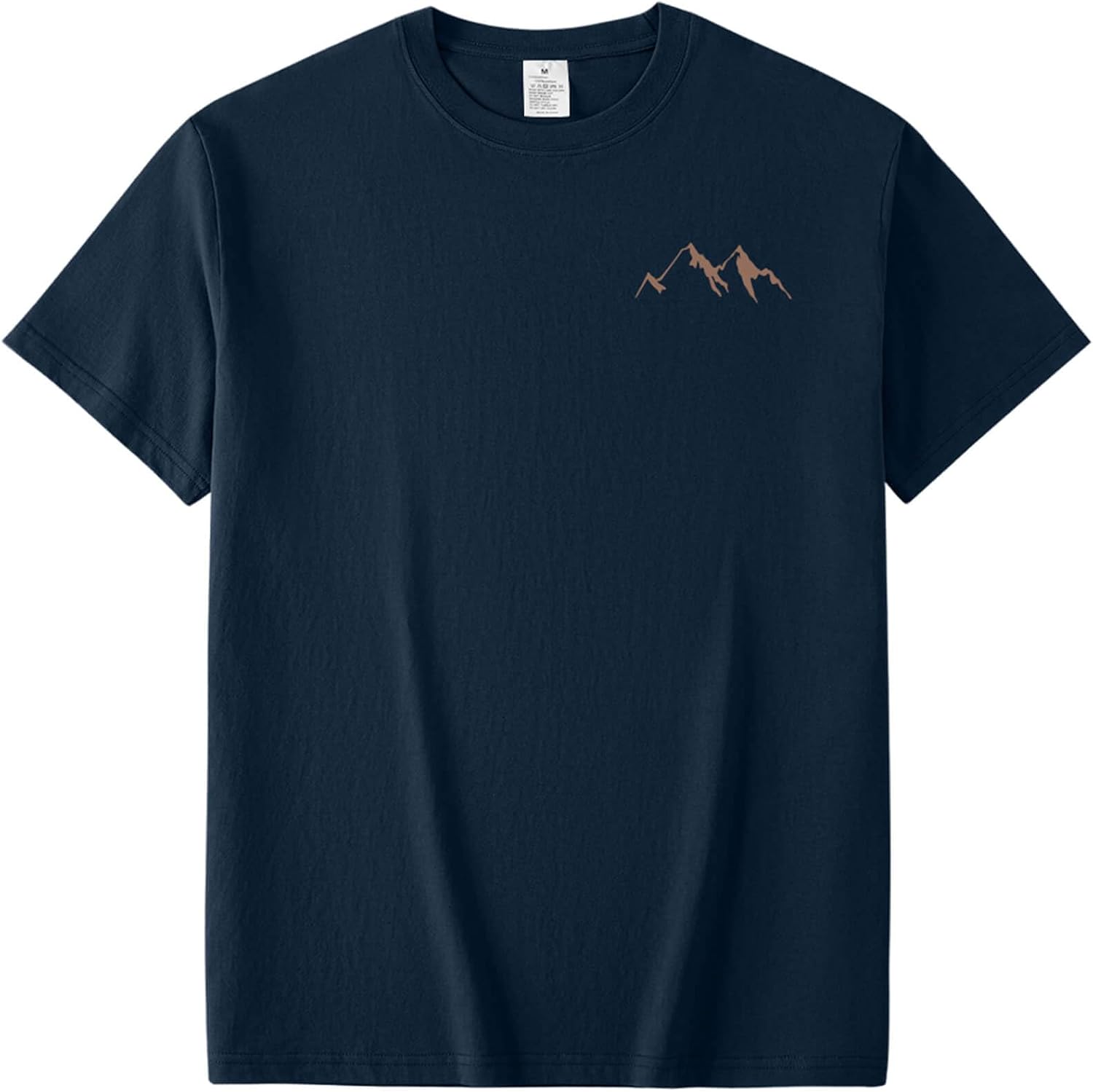 Aiyino Mens Mountain Print T Shirt 100% Cotton Hiking