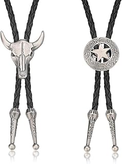 GZRC-YDDK 2pc Bolo Tie, Accessories for Man, Western Fashion Necklace for Men, Retro Style Two Piece Set, Antique Silver F... Price In India