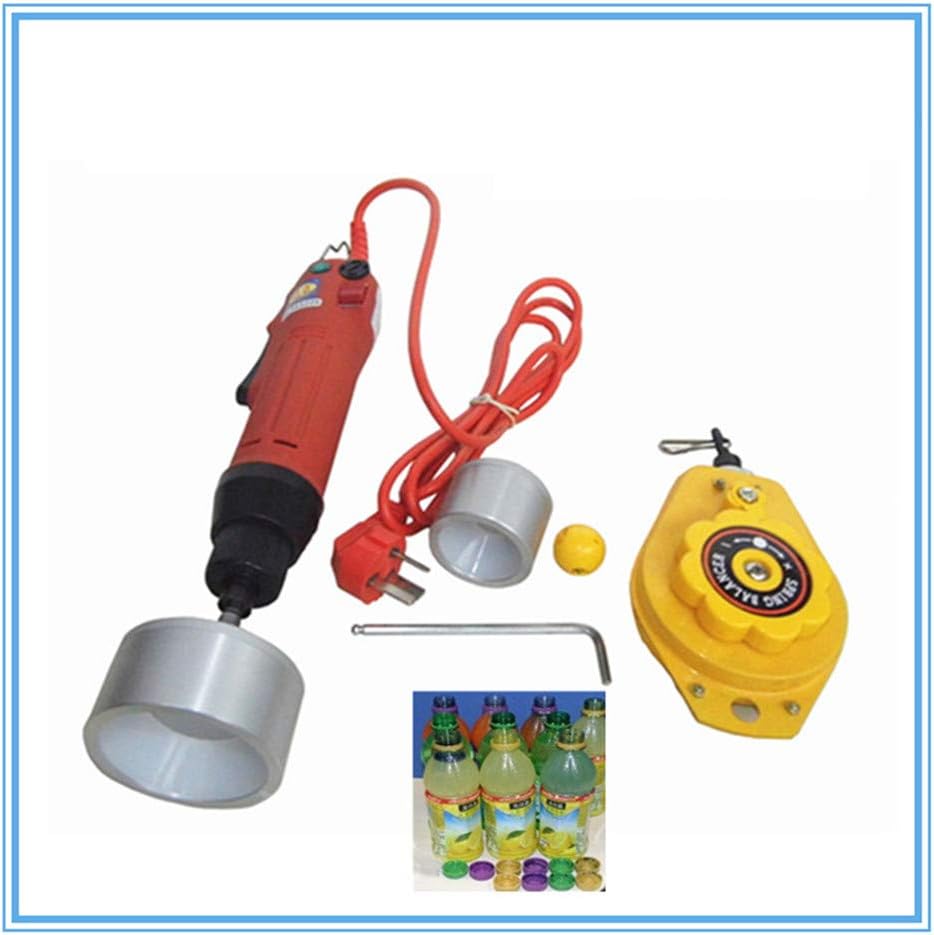 CGOLDENWALL Hand held Bottle Capping Machine Electric Screwing Capping Tools Bottle Capping Sealing Machine Diameter 10-50mm for Round Bottles Caps 110V/220V