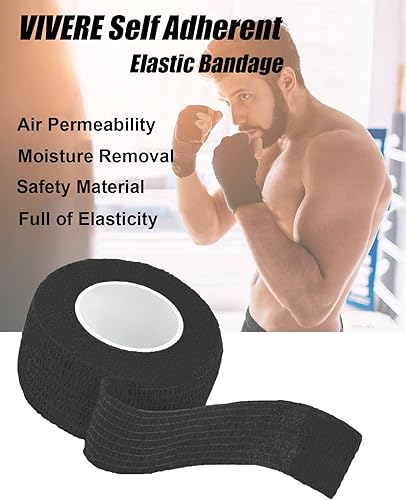 Miniatura 2 de WUXTANGZ - Vendaje autoadhesivo de 1 pulgada, 5 yardas, cinta atlética no tejida para veterinario, cinta médica elástica para estiramiento, deporte,
