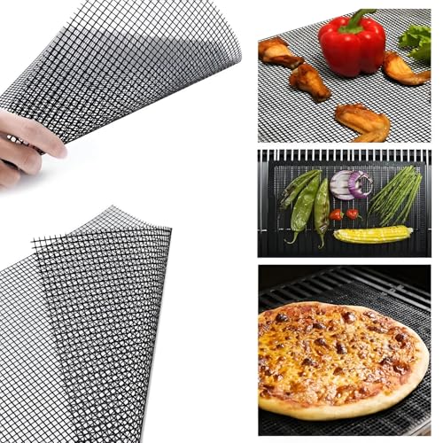 مفرش شواء غير لاصق لسهولة الطبخ والتنظيف، بساط مقاوم للحرارة يتحمل حتى 260°C، ما يجعله مناسبًا للشواء والخبز والتحميص في الأفران والميكروويف (قطعتان)