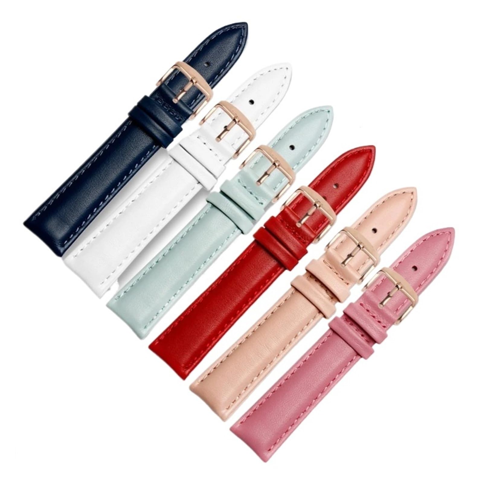 NASUNJIA Correa De Reloj Cuero Genuino Compatible Con Fossil ES3843 ES4202set ES3793, Suave Y Cómoda, For Mujer, 14, 16, 18 20 Mm