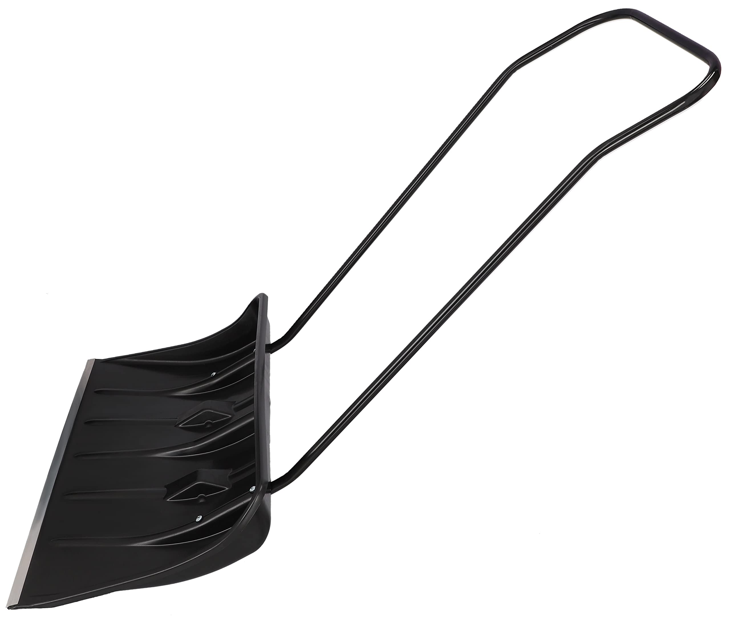 KOTARBAU® Pala da Neve con Ruote 80 cm con Profilo in Alluminio e Manico in Metallo - Spazzaneve ECO Nero