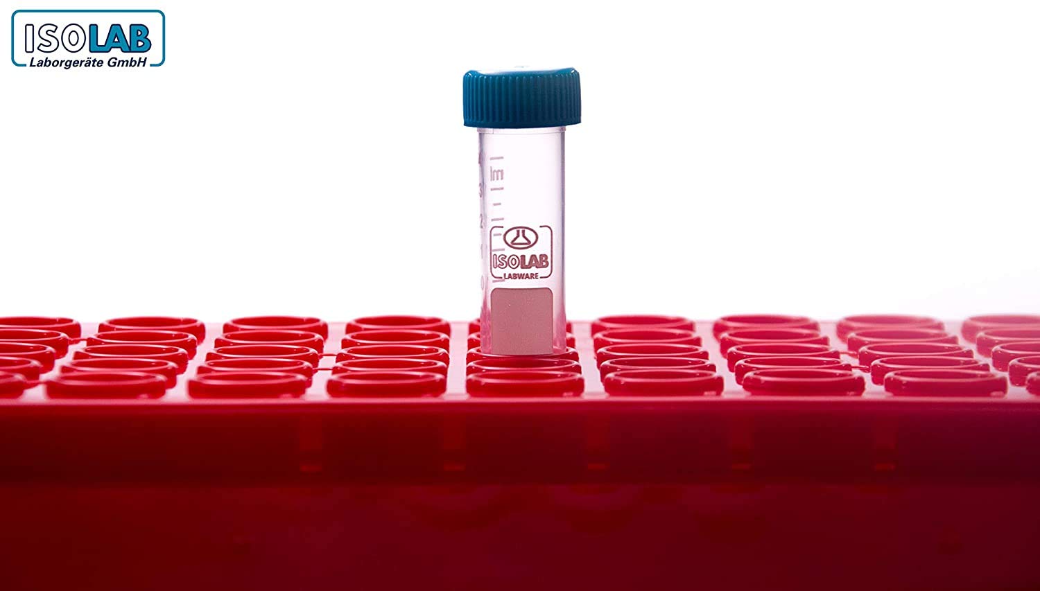 ISOLAB USA – Tubes de centrifugeuse en plastique, 15 ml, fond conique – Bouchons à vis bleus, marques graduées, non stériles, lot de 50 (50, 15 ml – 50 pièces)