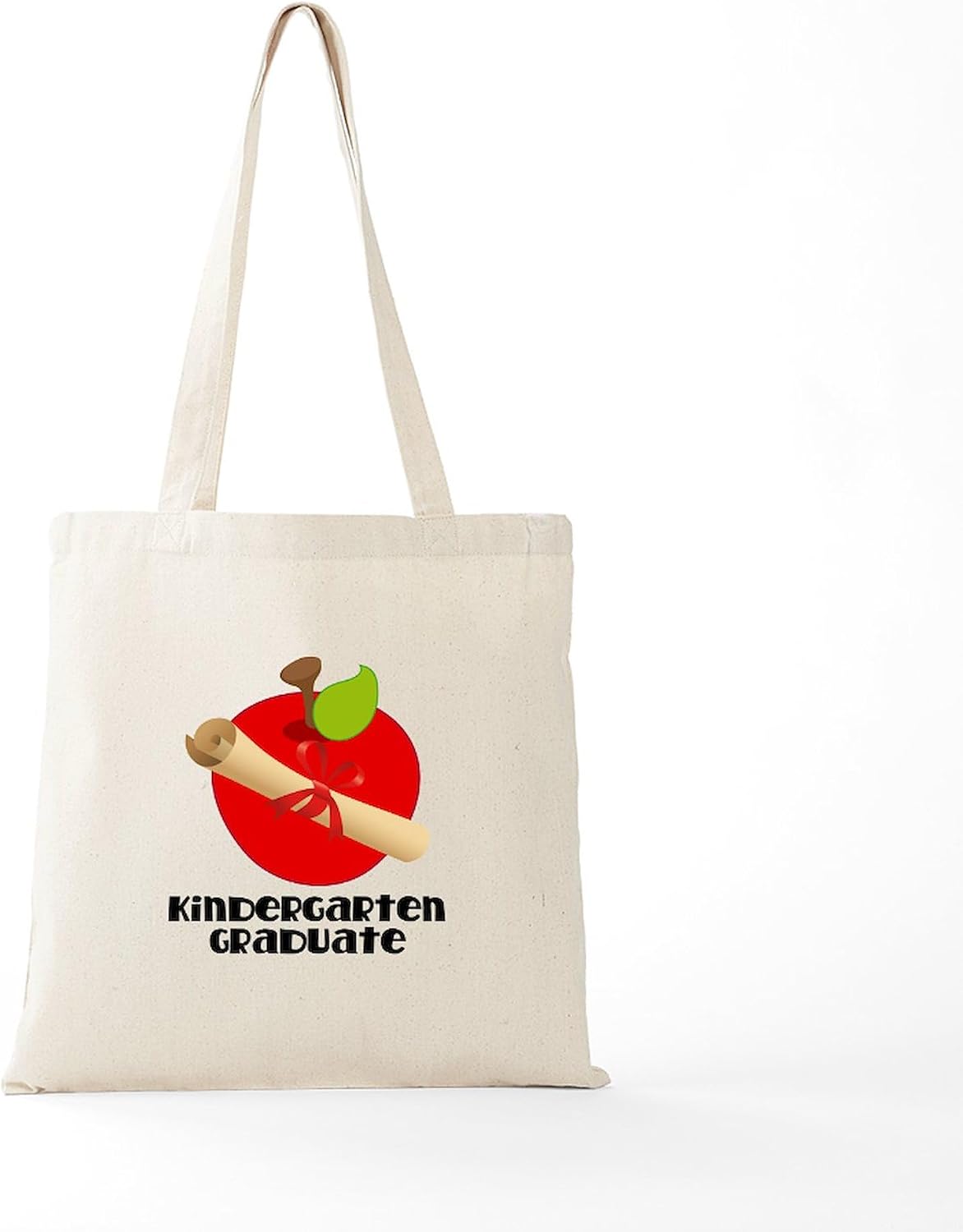 CafePress Kindergarten Graduate Diploma Reusable Natural Beige Canvas Shopping Bag