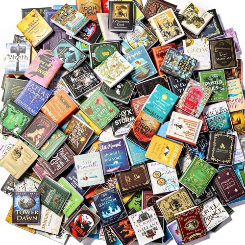 DIYDEC 200pcs Mini Books Miniatures Dollhouse Books for Anxiety Bookshelf Tiny Plastic Books for Dollhouse Decor Accessories DIY Crafting Library Bookshelf Fillers