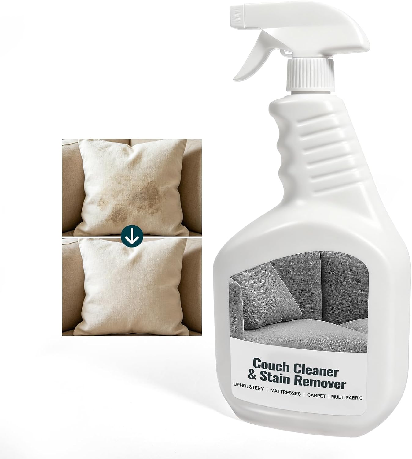 FAVIRZCE Upholstery Cleaner Spray - Multi-Surface Stain Remover for Couch, Carpet, Fabric Sofa, Rug & Car Interior