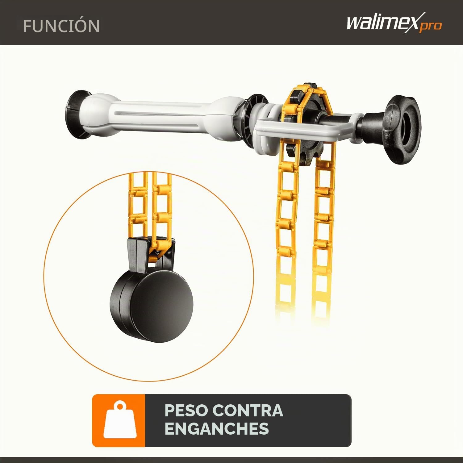 Walimex Fondo expan + Cadena y Peso, Naranja