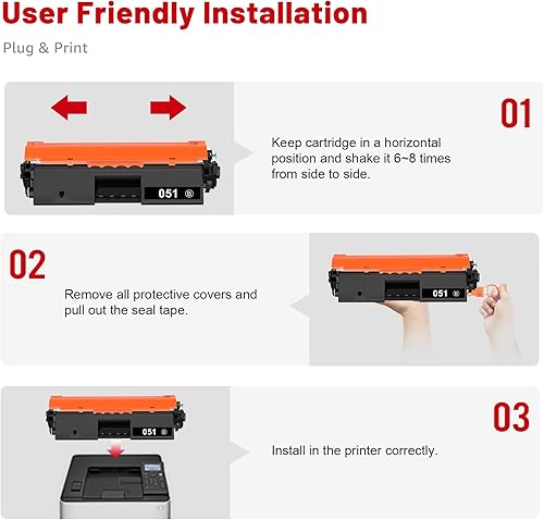 Miniatura 6 de GREENSKY 051 Cartucho de tóner compatible con Canon 051 051H CRG-051 CRG-051H para impresora de tinta Canon ImageCLASS MF264dw MF269dw MF267dw