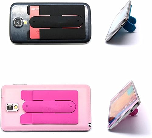 Miniatura 7 de Tarjetero con soporte para teléfono celular, funda adhesiva de goma de silicona para teléfono inteligente (6 unidades)