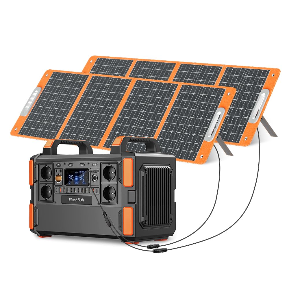 Générateur électrique Portable FlashFish 300W + Panneau Solaire 100W - Batterie LiFePO4 179.2Wh - Charge Rapide, EPS | Pour Camping, Urgences - 7