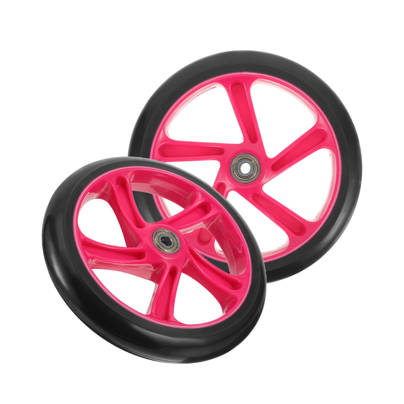 Ruote di Ricambio in Pu Rosso per Monopattino Elettrico 1 Paio | Alta Elasticità e Resistenza, Adatte a Sport e Stunt Scooter, Design Cuscinetto e Durezza Elevata