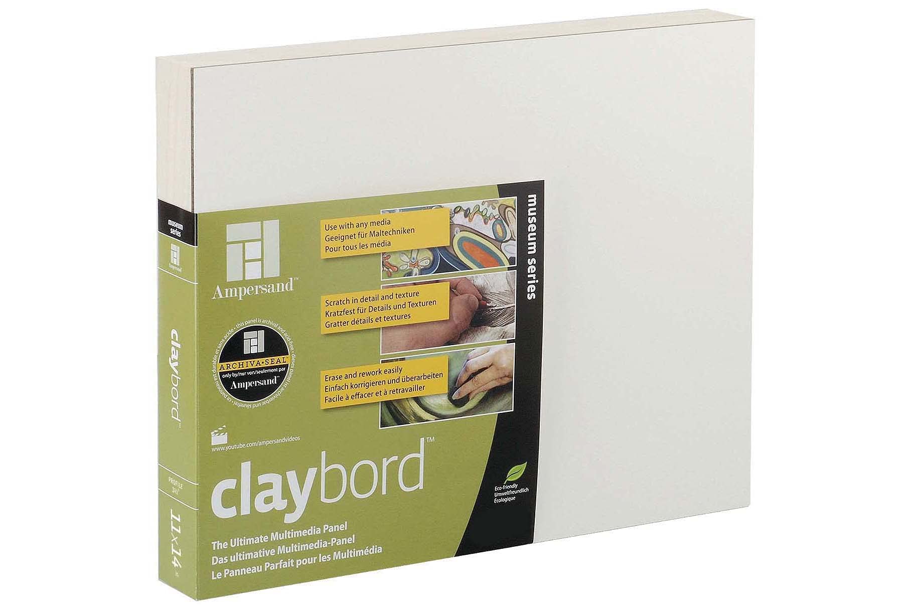 AmpersandClaybord Panel : Uncradled 3mm : 12x16in