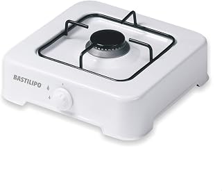 Bastilipo CG-100 Cocina de Gas Butano o Propano, 1.9 W, Estructura de Acero con Doble Capa de Esmalte, Blanco