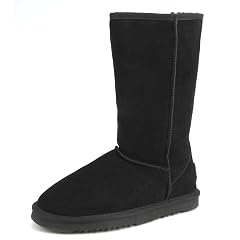AUSLAND Genuine Suede Womens Classic Snow Boots Waterproof Winter Boot