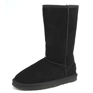 AUSLAND Genuine Suede Womens Classic Snow Boots Waterproof Winter Boot