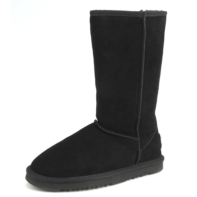 AUSLAND Genuine Suede Womens Classic Snow Boots Waterproof Winter Boot