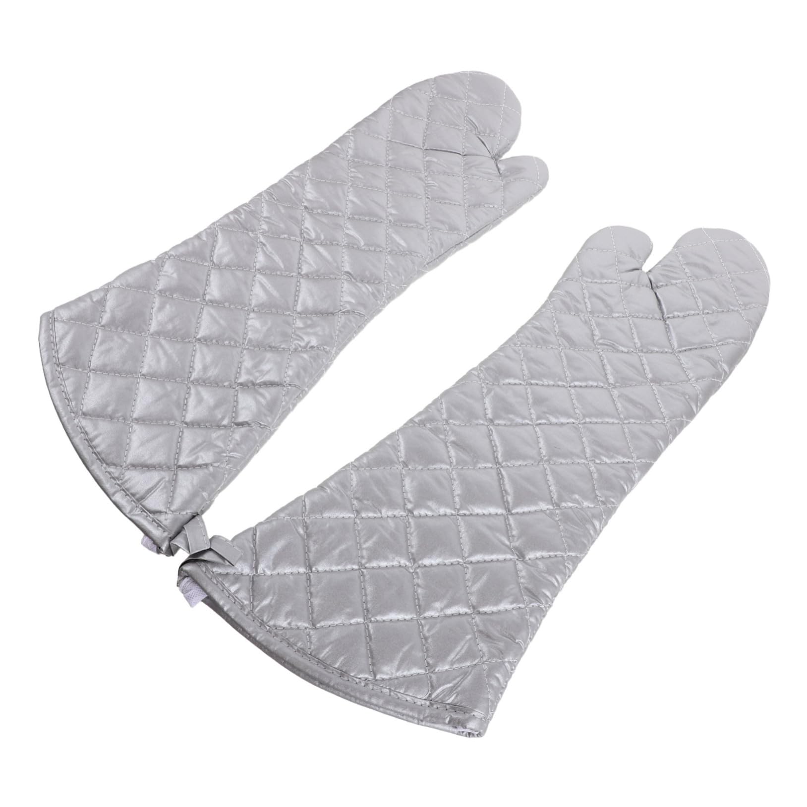 Guantes Resistentes al Calor para Cocina y Barbacoa Manoplas Largas con Aislamiento Térmico Avanzado Diseño Flexible y Antideslizante de Unidades Plateadas para Hornear y Asar