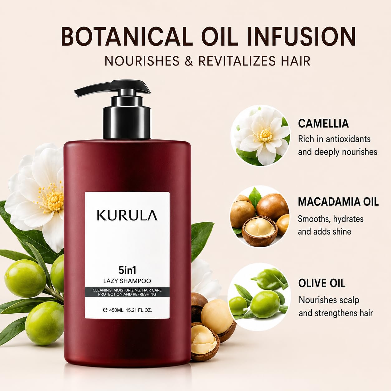 Amazon.com : Kurula Volumizing Shampoo for Oily & Frizzy Hair