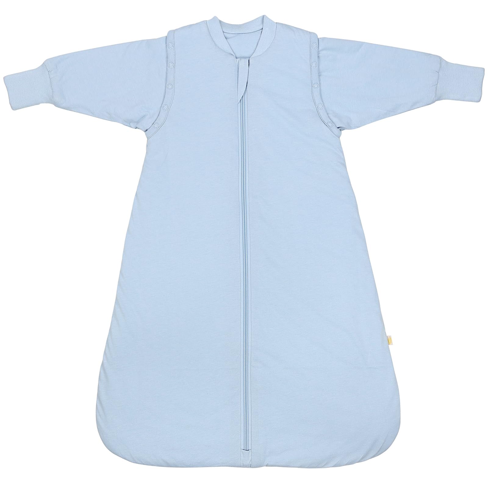 schlummersack Schlafsack Baby ganzjährig 90 cm Eisblau | Babyschlafsack mit Ärmel abnehmbar 2.5 Tog Baby Schlafsack ganzjährig | Ganzjahres Schlafsack Baby Baumwolle