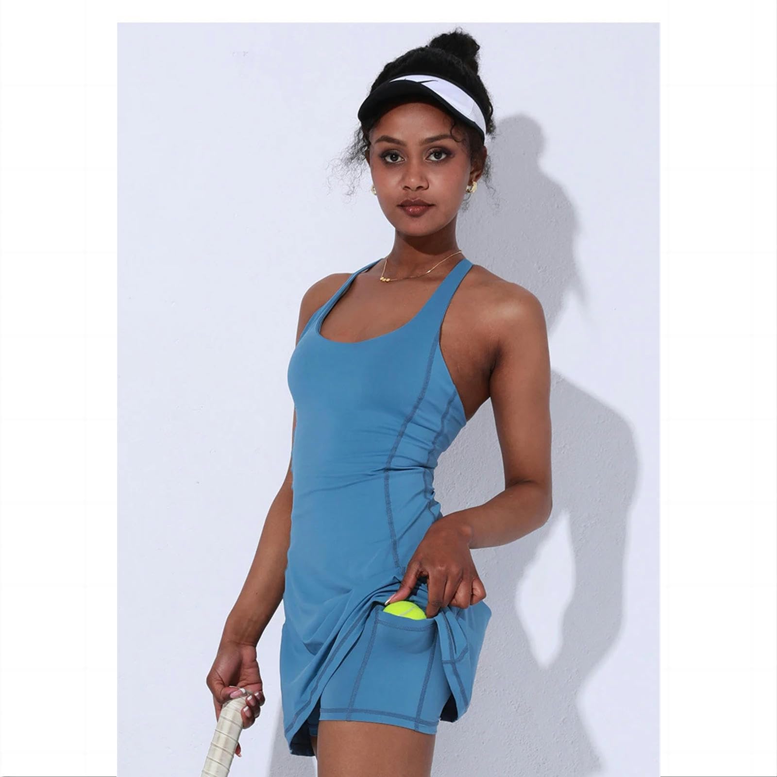 Falda Plisada Vestido De Tenis Femenino Falda Y Pantalones Cortos 2 In1 Set Badminton Falda De Golf De Golf para Mujeres Pantalones Pantalones Cortos