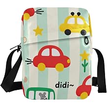 Cartoon Cute Colorful Car messenger bag for women crossbody Shoulder Bag For Woman Women's Purses Shoulder Handbag For Travel Adjustable Strap for Casual Casual School