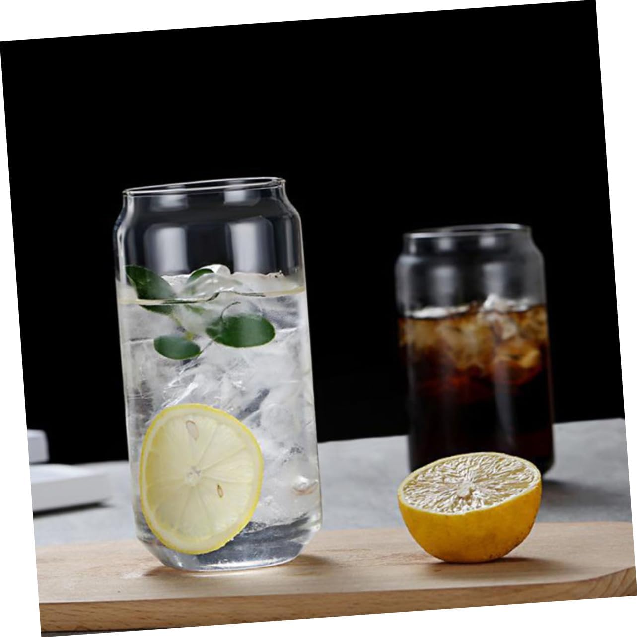 OUNONA 6pcs Cocktail Glasses Glass Beer Cup Reusable Water Cup Ribbed Glassware