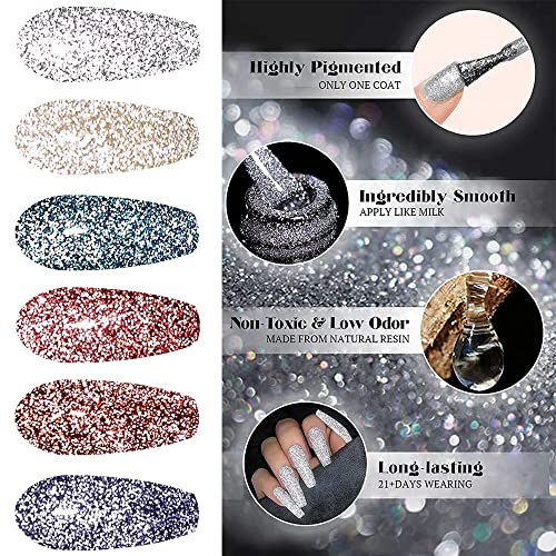 Vishine Set Geles para Uñas 6 Colores Brillantes 8ml miniatura 5