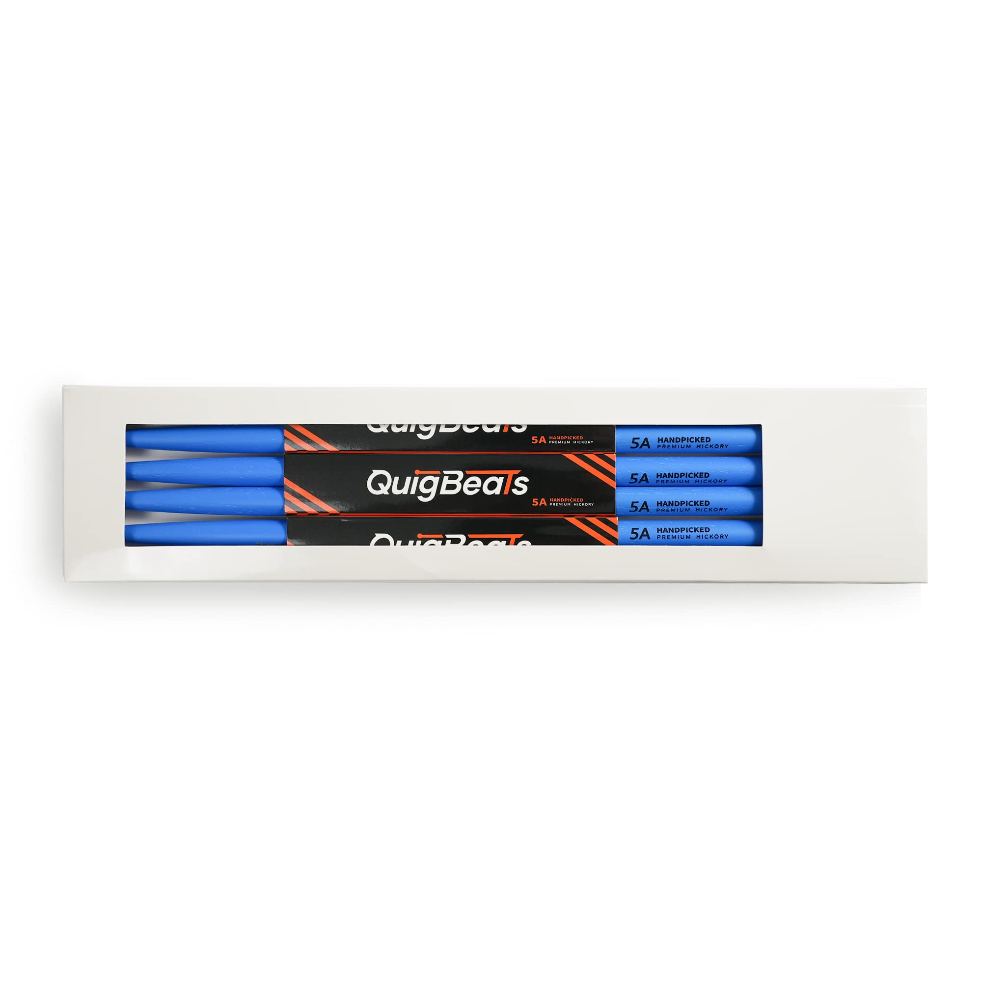 QuigBeats Drumsticks, Hickory 5A Trommelstöcke Trommelschlägel, Drumsticks für Erwachsene & Kinder 5A 3 Paar - Blau