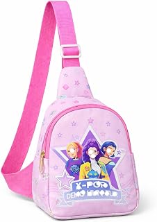 GLITREEPROPS Colourful Cross body Bags for Boys and Girls Kids School, Picnic, Return Gifts, Office | Doll Cartoon pink Cr... Price In India