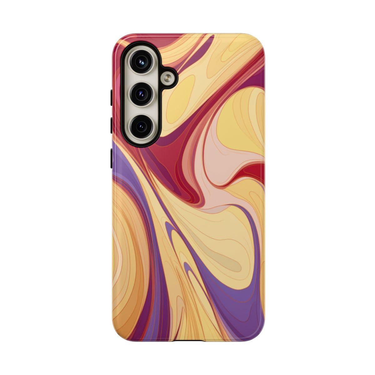 Coque Samsung S24 Plus jaune bordeaux rigide : protégez votre mobile avec style - 5