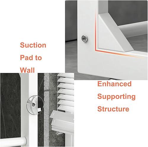 Miniatura 5 de ABCOOL Over The WC Lavadora Organzier Soporte ajustable Estante de almacenamiento para estante de lavandería Cuarto de baño Ahorro de espacio con