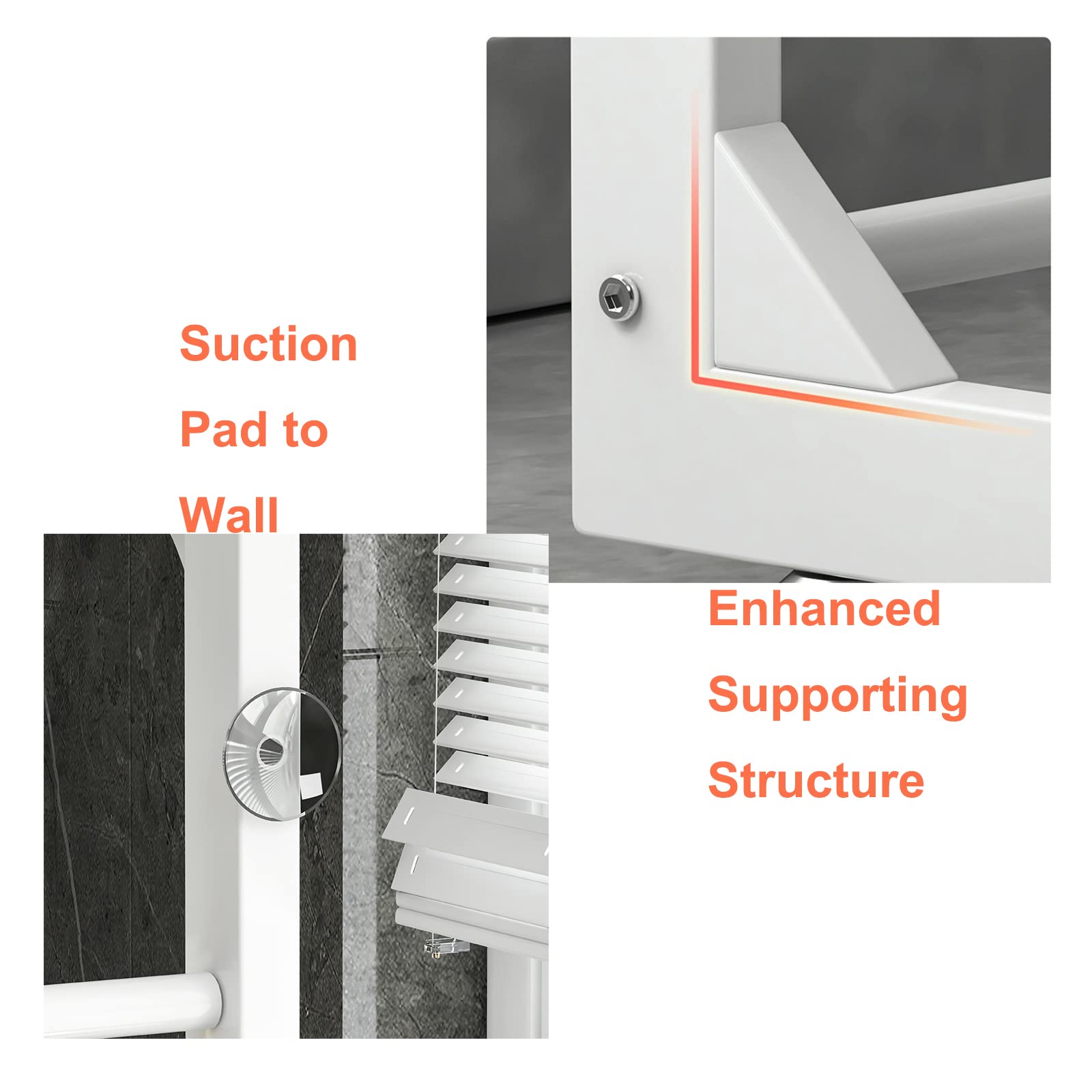 ABCOOL Organizador para lavadora de inodoro, estante de almacenamiento ajustable para estante de lavandería, baño, ahorra espacio con mesa de cajón ajustable en altura
