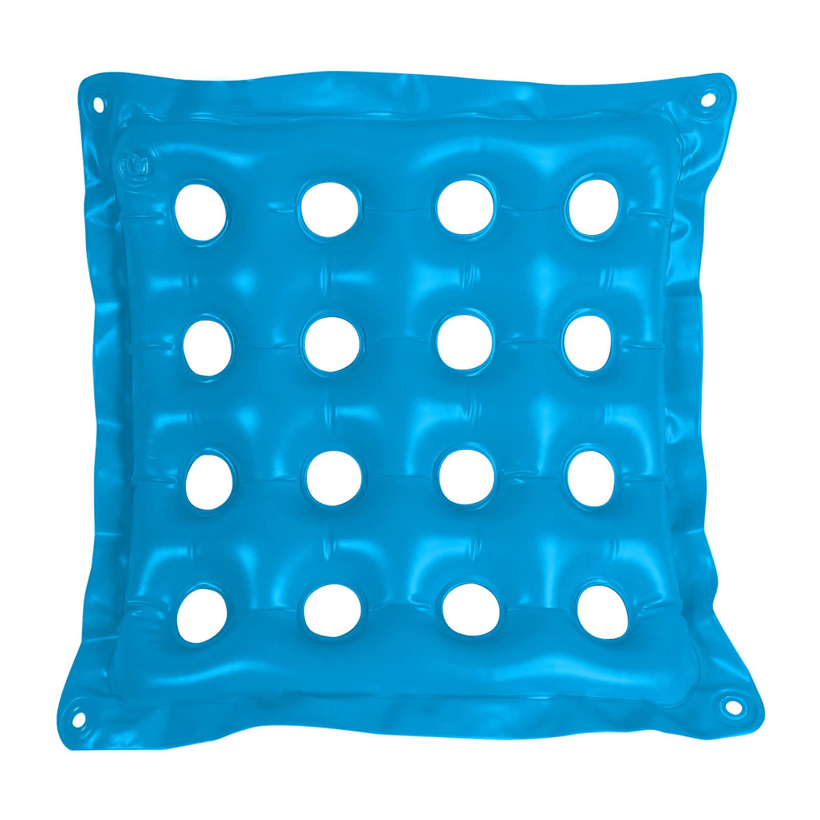 Cojín de Asiento Inflable de PVC, cojín de Asiento Transpirable Cuadrado para el hogar con Agujeros, cojín de Asiento Inflable antiescaras para Silla de Ruedas