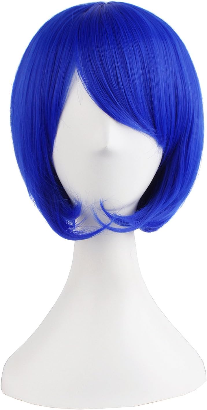 12"/30cm Short Straight Side Bangs Wig (Navy Blue)