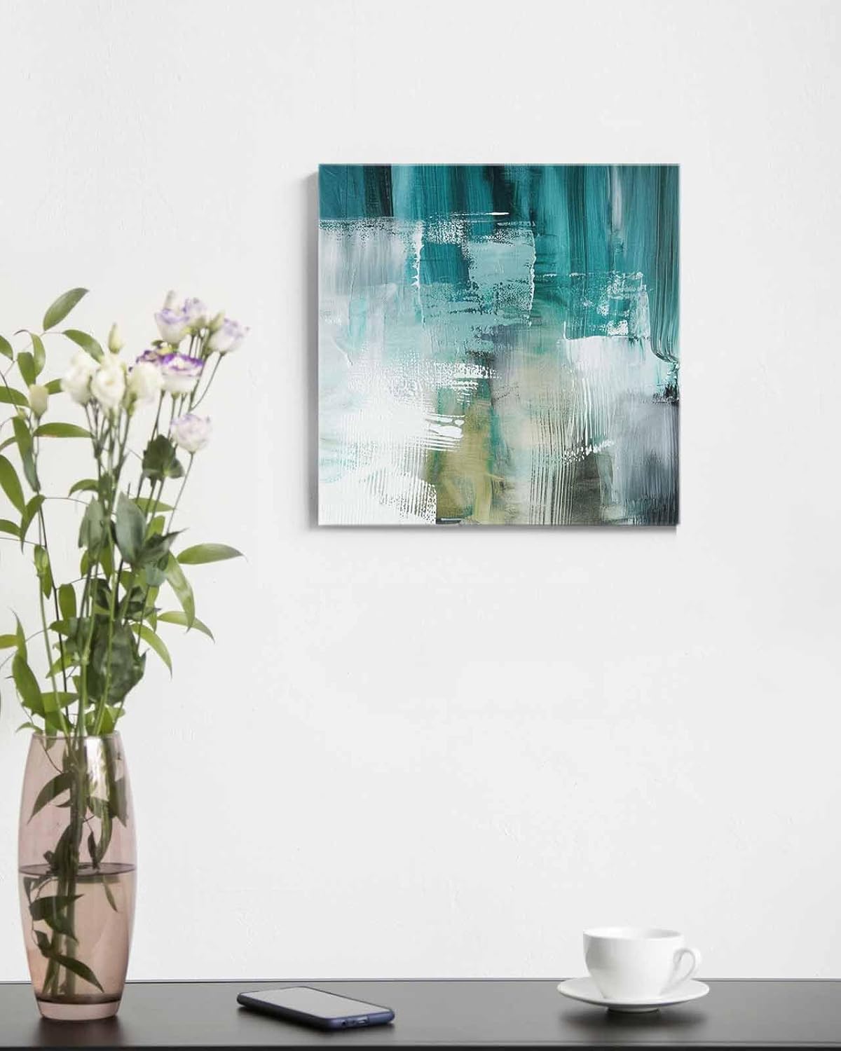 DIY Paint by Numbers for Adults Include Brushes and Acrylic Pigment, Modern Abstract Color Art Canvas Oil Painting with Inner Wooden Frame, Paint by Number Canvas 16"x16"