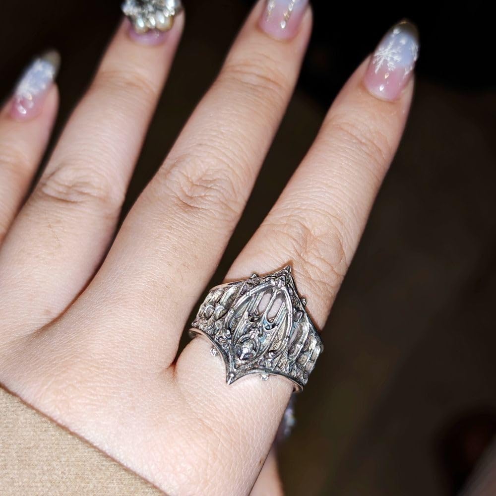 Gothic Cathedral Ring for Men Women - Adjustable Architectural Statement Ring - Stainless Steel Vintage Jewelry Gift