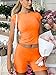 Nimsruc Two Piece Lounge Sets For Women 2 Piece Outfits Summer Shorts Sets Casual Comf Matching Clothing Orange L