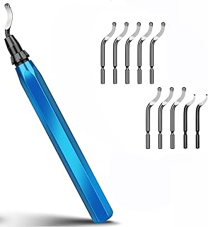 Deburring Tool Manual Deburring with 11 Replacement Blades (11pcs BS1010 for Edges and 2pcs BK3010 for Small Hole) for 3D Printers, Metal, Plastic, Wood, PVC Edges