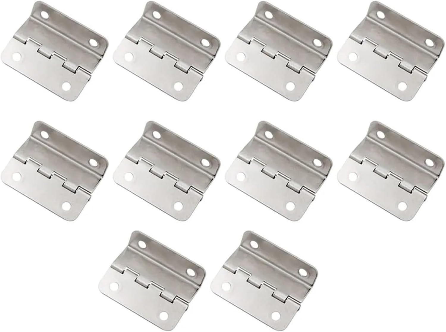 10PCS Wooden Box Hinge Windows Tri-Fold Right Angle 4-Hole Flat Hinge Cabinet Door Hinge Furniture Hardware Accessories