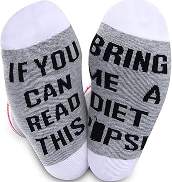 TSOTMO 2 Pairs Drinks Crew Socks - Gift for Drinks Lovers