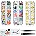 Produktbild Comius Sharp Nail Art Strass Kit, 3 Boxen Nagel Art Strassstein Glitter Strass, Multi Design Zubehör mit 2 Pinzetten Deko Perlen Edelsteine Bunt Gemischt Bunte Strass Metall Nieten