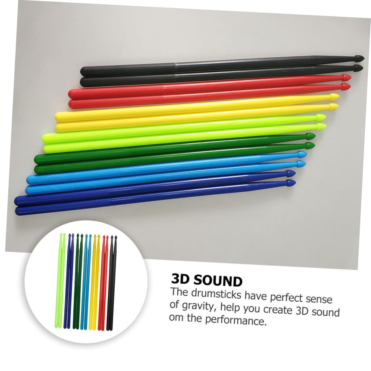 GALPADA 7 Paar 5a Nylon Drumsticks für Anfänger und Amateure Leichte Schlagzeug Stäbe mit Perfektem Gewicht und Langlebigem Material für Zuhause und Schule