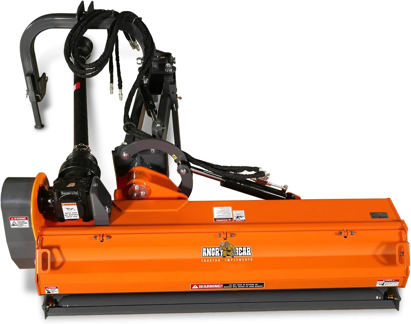 72” Offset Ditch Bank Flail Mower with 90° Tilt, 70-100 HP Tractor, 3-Point Hitch, PTO Drive Shaft, VAM72