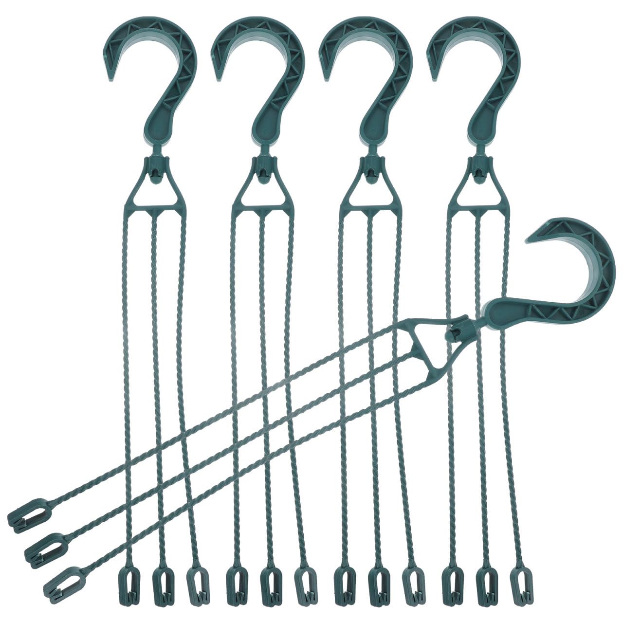 Parliky 5pcs Hanging Basin Basin Hook Basket Extender Chain Hanging Planter Holder Bird Feeder Hanging Chain Planters for Plants Portable Flowerpot Hook The Chain Plastic Bonsai to Rotate
