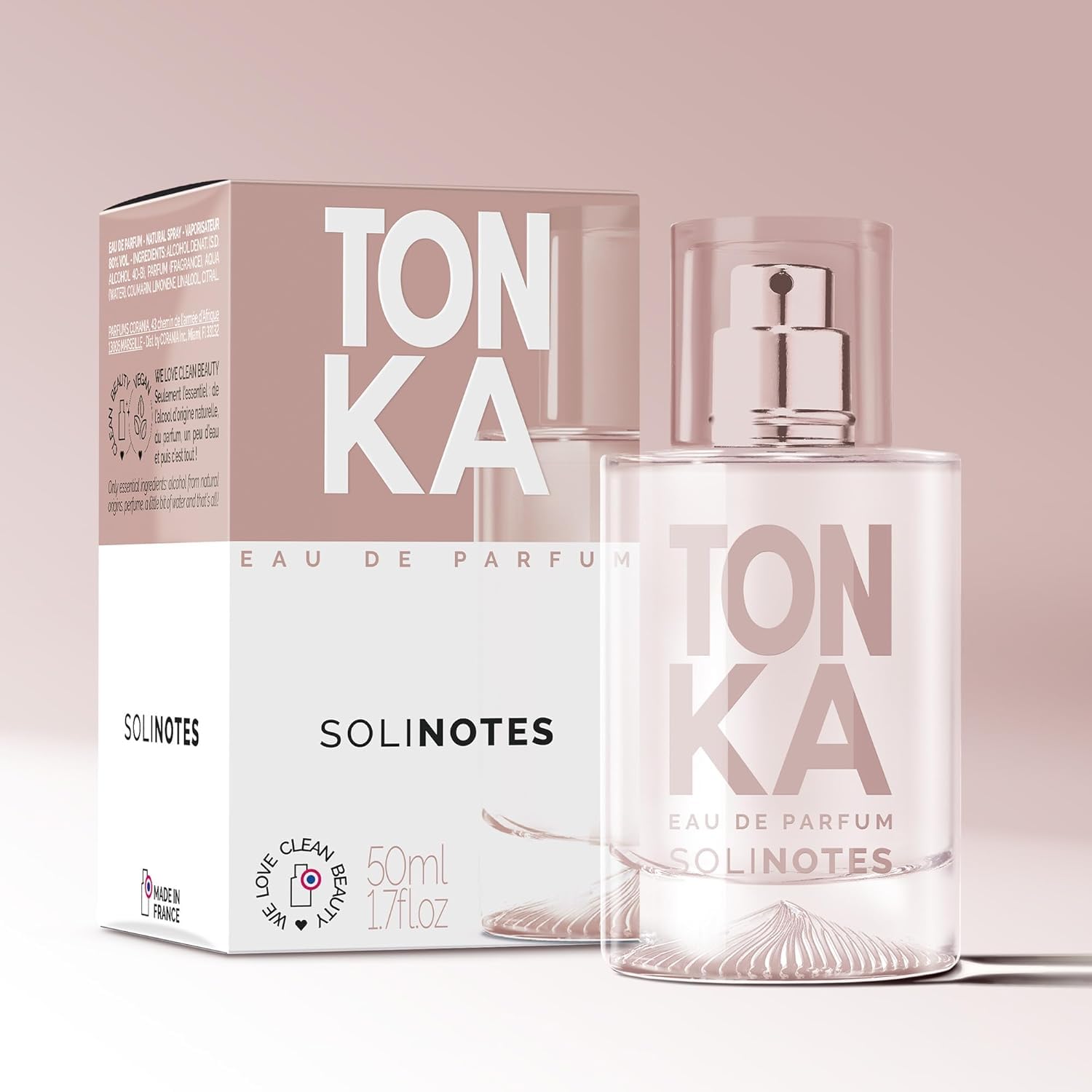 Solinotes Tonka Eau de Parfum for Women & Men, Gourmand Vanilla Musk Perfume with Tonka Bean, Spices & Amber, Long-Lasting Fragrance, Vegan, Made in France, 1.7 Fl Oz / 50 ml