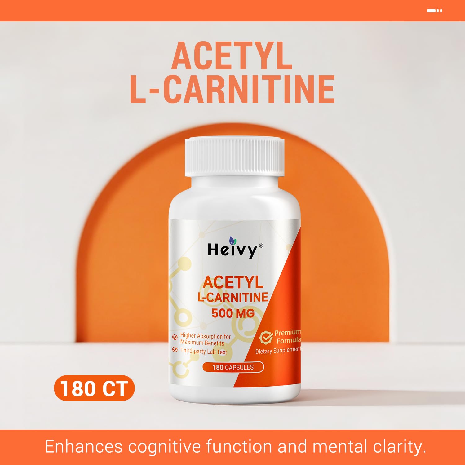 Heivy Acetyl L-Carnitine 500mg, 180 Capsules — Amazon image 7